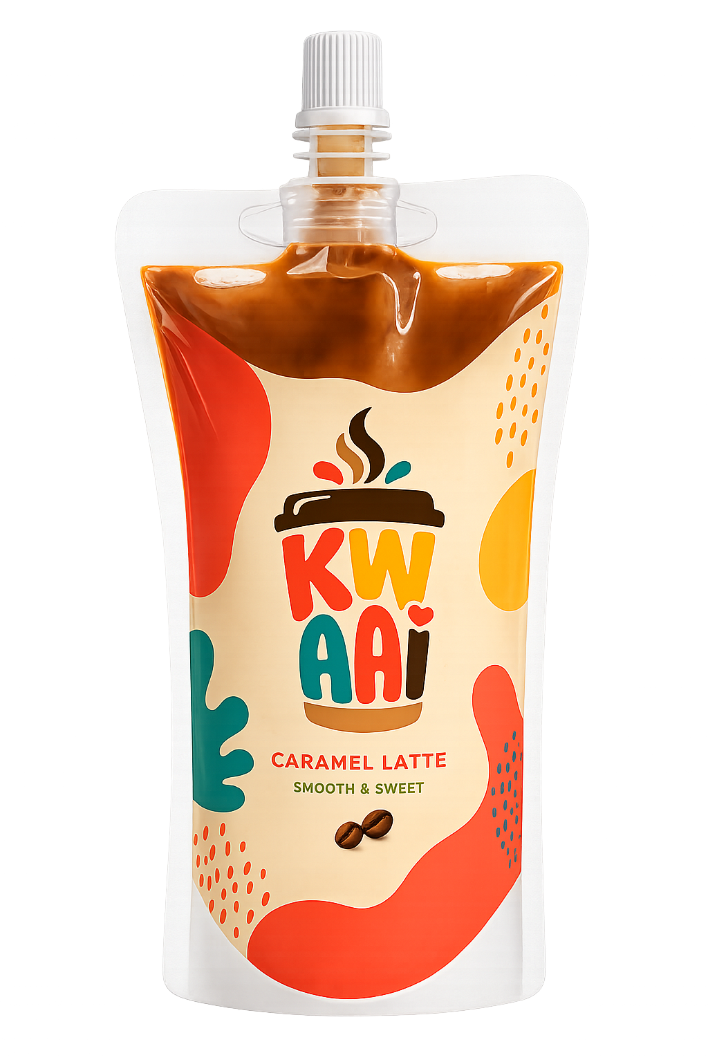 Caramel Latte KWAAI Coffee pouch, Smooth & Sweet